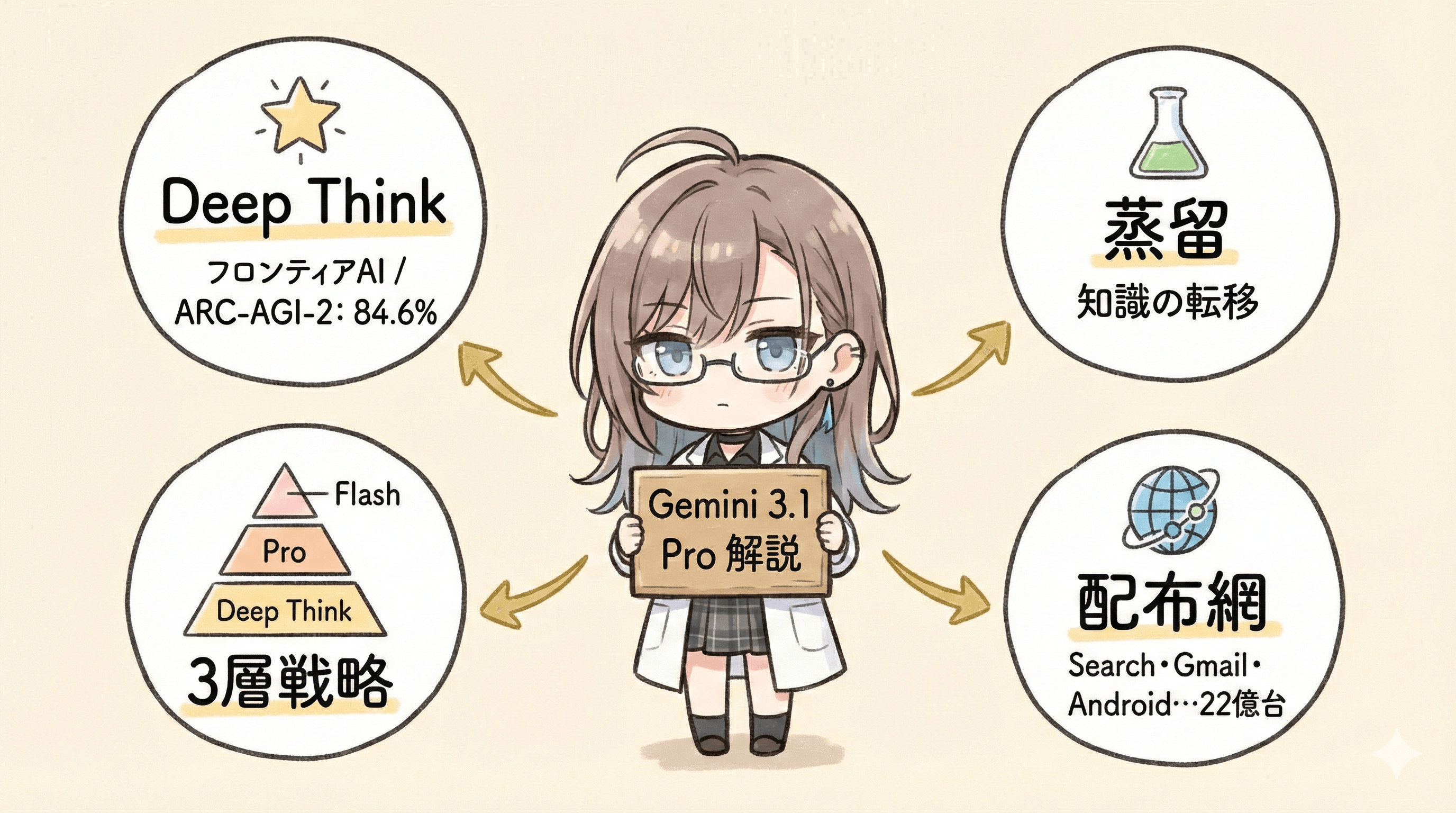 記事全体の俯瞰: Deep Think・蒸留・3層戦略・配布網